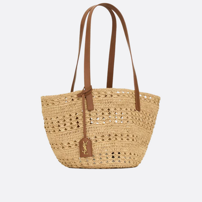 YVES SAINT LAURENT – PANIER-TASCHE AUS RAFFIA