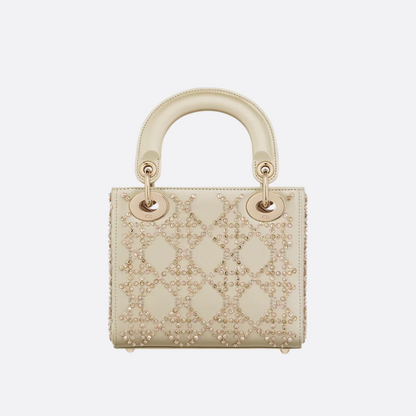 MINI LADY DIOR MIT PERLENSTICKEREI