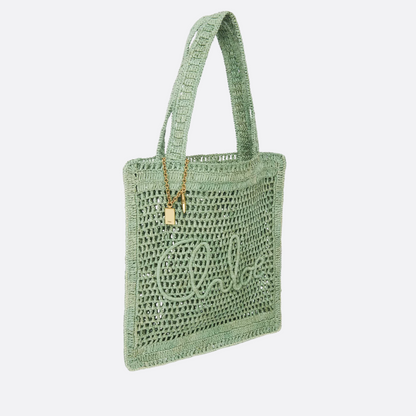 CHLOÉ SOMMER-BANANEN-TASCHE AUS RAPHIA
