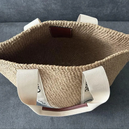 CHLOÉ WOODY GROSSE KORB-TASCHE